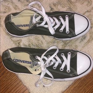 Olive green converse low top